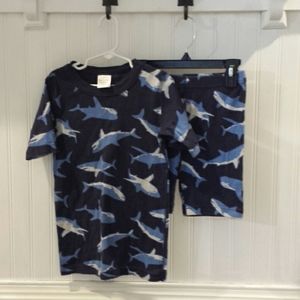 Hanna Andersson Boys Shark Pajama Set Size 10